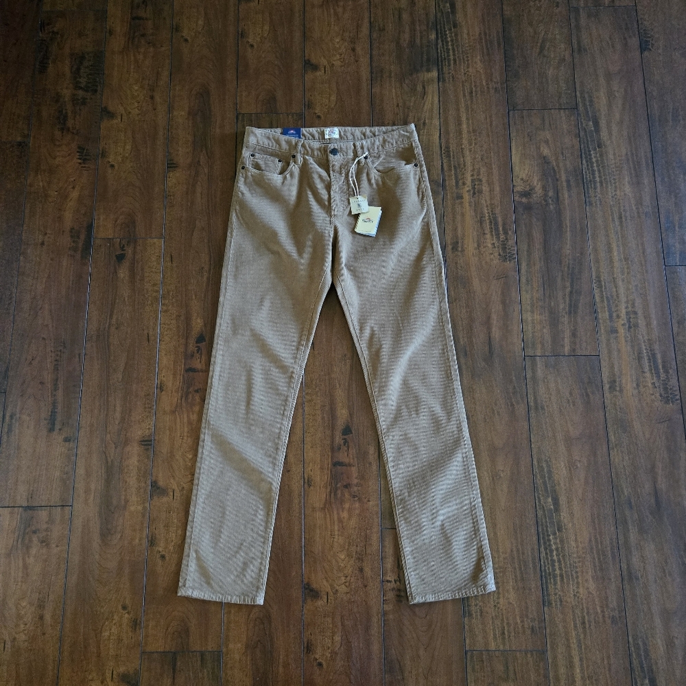 Faherty Stretch Corduroy 5-Pocket Men's Pant Rum Raw Umber Garment Dyed 30x32 - Picture 4 of 16